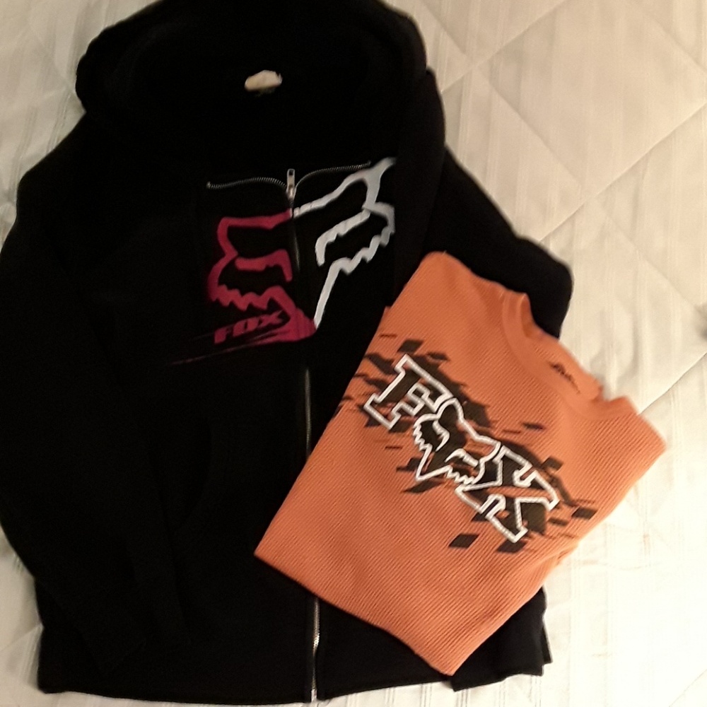 Men's FOX Logo brand sweatshirt thermal shirt